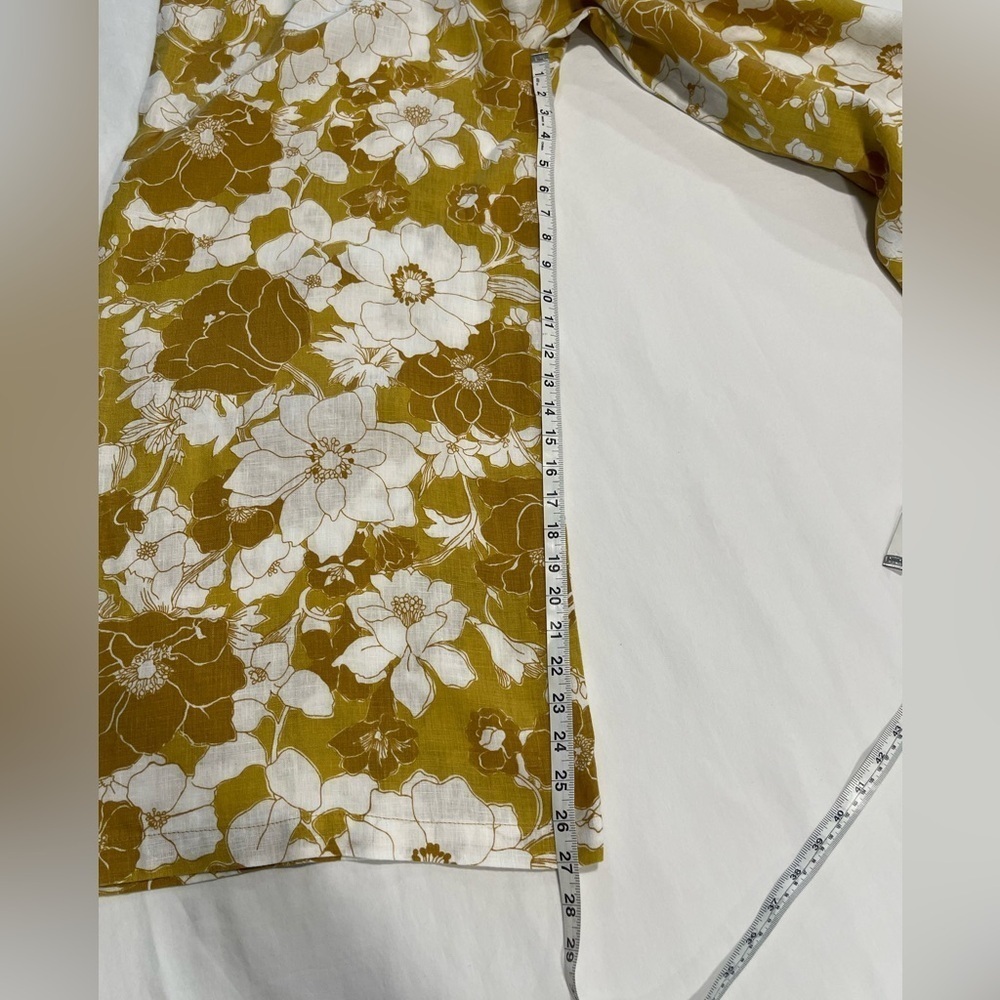 Anthropologie | Faithful the Brand Floral Wide Leg Linen Pants | Size 6 - Picture 7 of 10